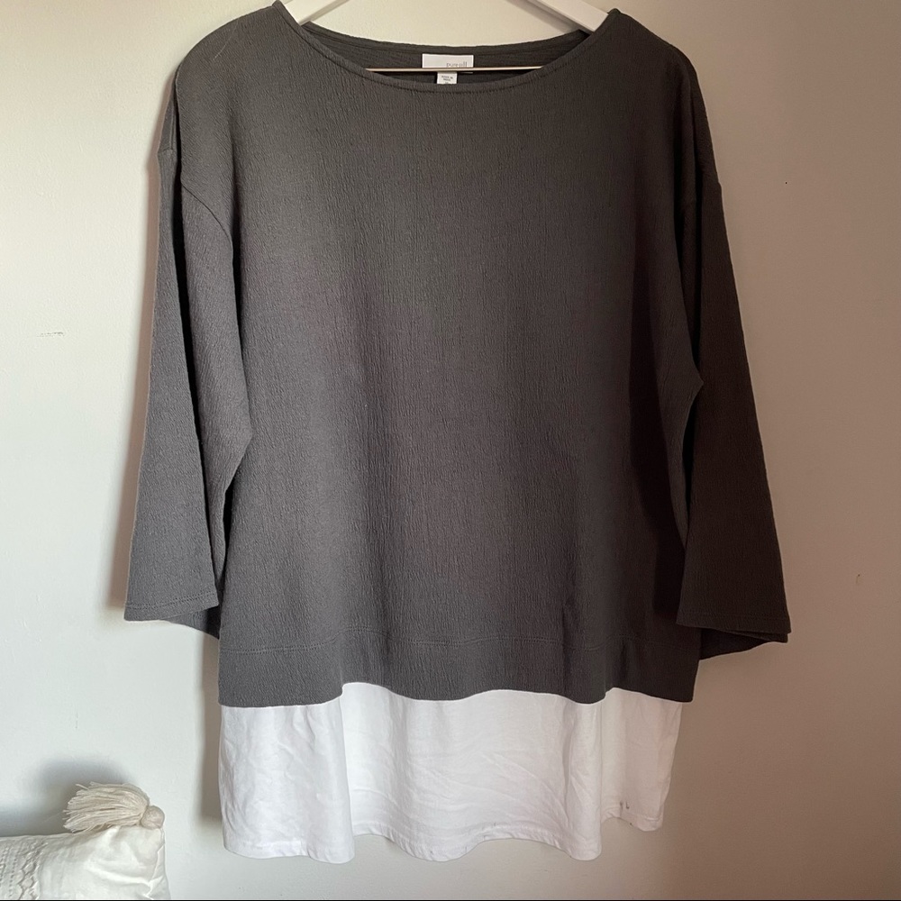 pure jill grey top Size M
